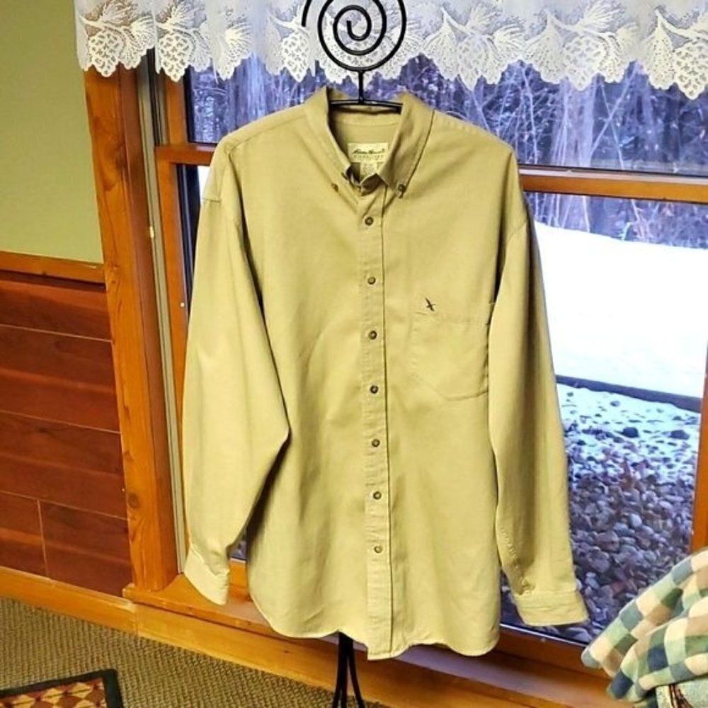 Eddie Bauer Embroidered‎ Pocket Button Down Casual Sz. L Shirt